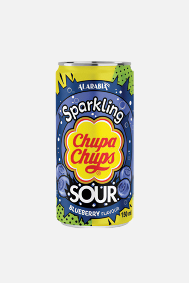 Chupa Chups Sparkling Sour Blueberry Flavoured Carbonated Drink