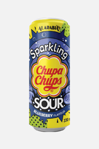 Chupa Chups Sparkling Sour Blueberry Flavoured Carbonated Drink