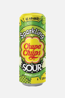 Chupa Chups Sparkling Sour Green Apple Flavoured Carbonated Drink